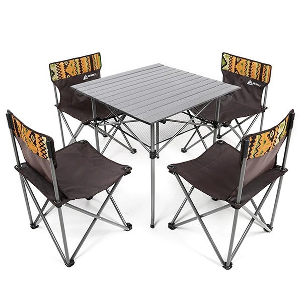 Hewolf 5pcs Set Camping Foldable Table And Chairs 9 Hewolf 5pcs Set Camping Foldable Table And Chairs - Image 7