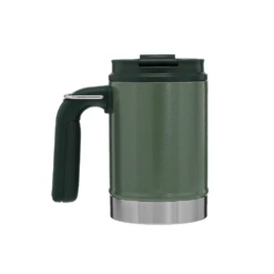 Stanley Classic Vacuum Steel Camp Mug 16oz Hammertone Green -Camping And Hiking 10 01693 009 3