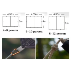Adventurer Tanxianzhe Waterproof Awning Anti-tearing Sunshade Tarp Outdoor Camping Tan -Camping And Hiking 10 be75dbe4 f49c 4ec7 a1c3 d4027e0246b5