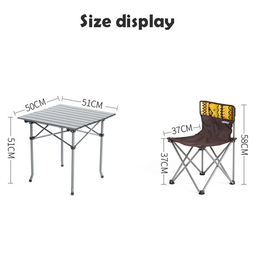 Hewolf 5pcs Set Camping Foldable Table And Chairs 11 Hewolf 5pcs Set Camping Foldable Table And Chairs - Image 9