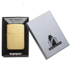 Zippo Replica Brushed Brass Refillable Windproof Lighter - 1941B 10 Zippo Replica Brushed Brass Refillable Windproof Lighter - 1941B -Camping And Hiking 1941b 3
