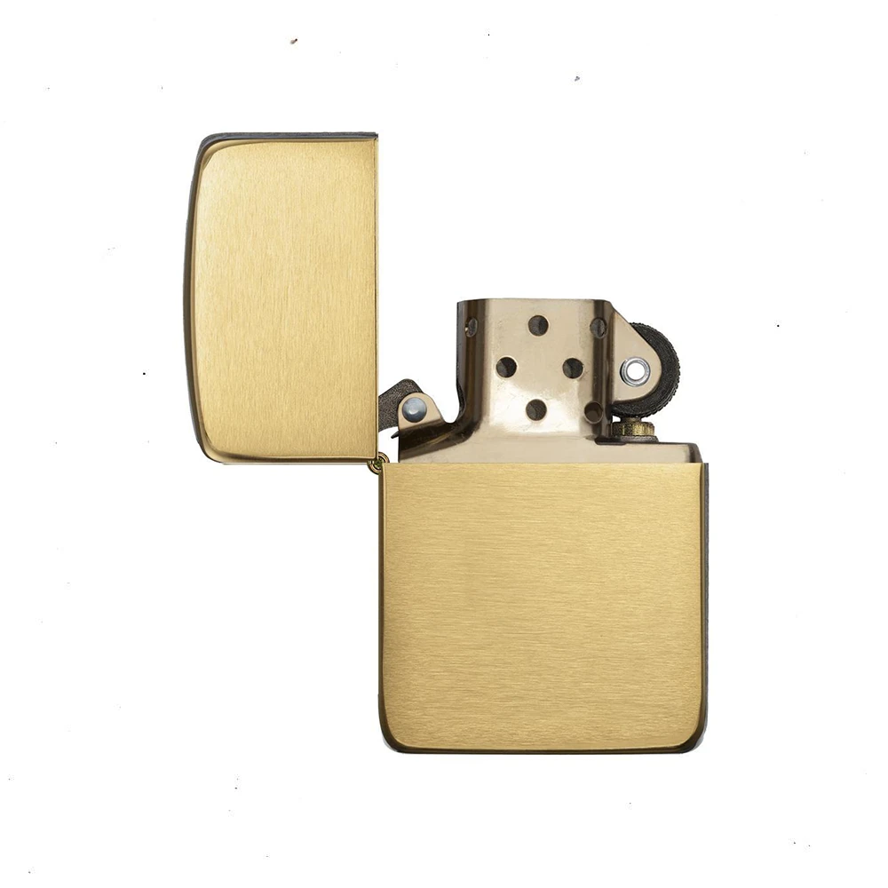 Zippo Replica Brushed Brass Refillable Windproof Lighter - 1941B 4 Zippo Replica Brushed Brass Refillable Windproof Lighter - 1941B - Image 2