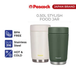Peacock 0.50L Stylish Food Jar - Khaki -Camping And Hiking 1 3 fae3e94a 1d11 4e93 af9d 92e2f0e75a86