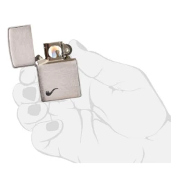 Zippo 200pl Pipe Brushed Chrome - Refillable Windproof Lighter -Camping And Hiking 200pl 1