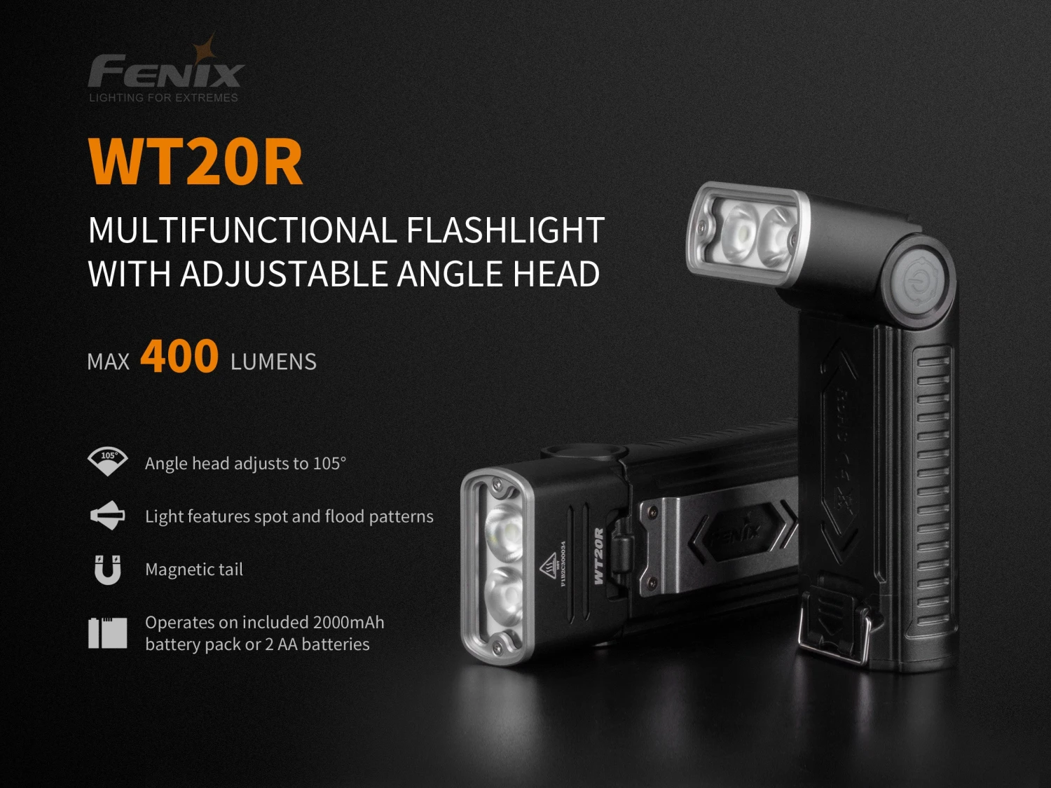 Fenix WT20R XP-G2 S2 Multi-Functional Work LED Flashlight 4 Fenix WT20R XP-G2 S2 Multi-Functional Work LED Flashlight - Image 2