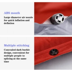 Hewolf Inflatable Mat Orange - Single/Double -Camping And Hiking 222