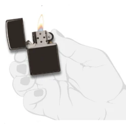 Zippo Ebony Refillable Windproof Lighter - 24756 11 Zippo Ebony Refillable Windproof Lighter - 24756 -Camping And Hiking 24756 5