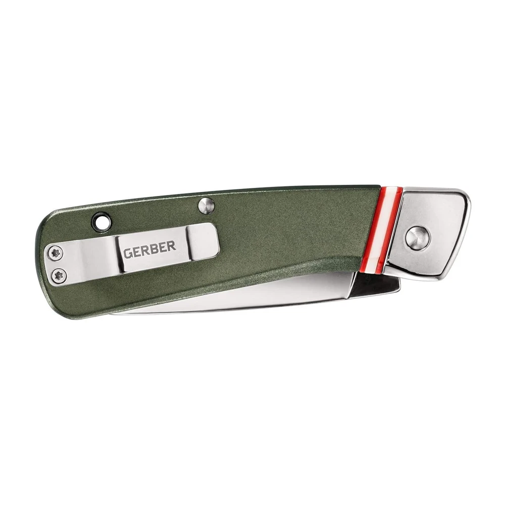 Gerber Straightlace Pocket Clip Knife With Fine Edge Green 5 Gerber Straightlace Pocket Clip Knife With Fine Edge Green - Image 3