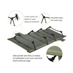 OneTigris Outdoor Foldable Camp Bed - Ranger Green -Camping And Hiking 3 97093e6b 1c9b 4cf7 8df9 fa2ecadc0c4d