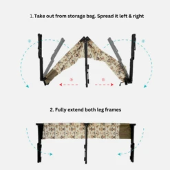 KZM Camp Cot Bed -Camping And Hiking 4 18f46cef 975a 4668 8b90 e2a0489e4b1b