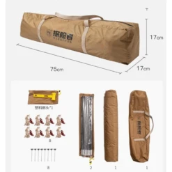 Adventurer Tanxianzhe Waterproof Awning Anti-tearing Sunshade Tarp Outdoor Camping Tan -Camping And Hiking 4 5cb3d779 003a 4e5d 8477 d1c1efada5c5