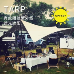 Vidalido 8 Point Medium Tarp Black With 2.2M Pole -Camping And Hiking 4 7929e77b f1f2 4ef6 9887 b92ccf31ba25