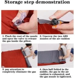 Hewolf Inflatable Mat Orange - Single/Double -Camping And Hiking 55 3