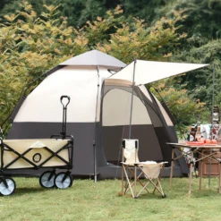 CSTUR Fast Pitch Camping Tent- Black Silver -Camping And Hiking 5 55e46fbb 81f7 4017 a706 9b8d68f8b58a