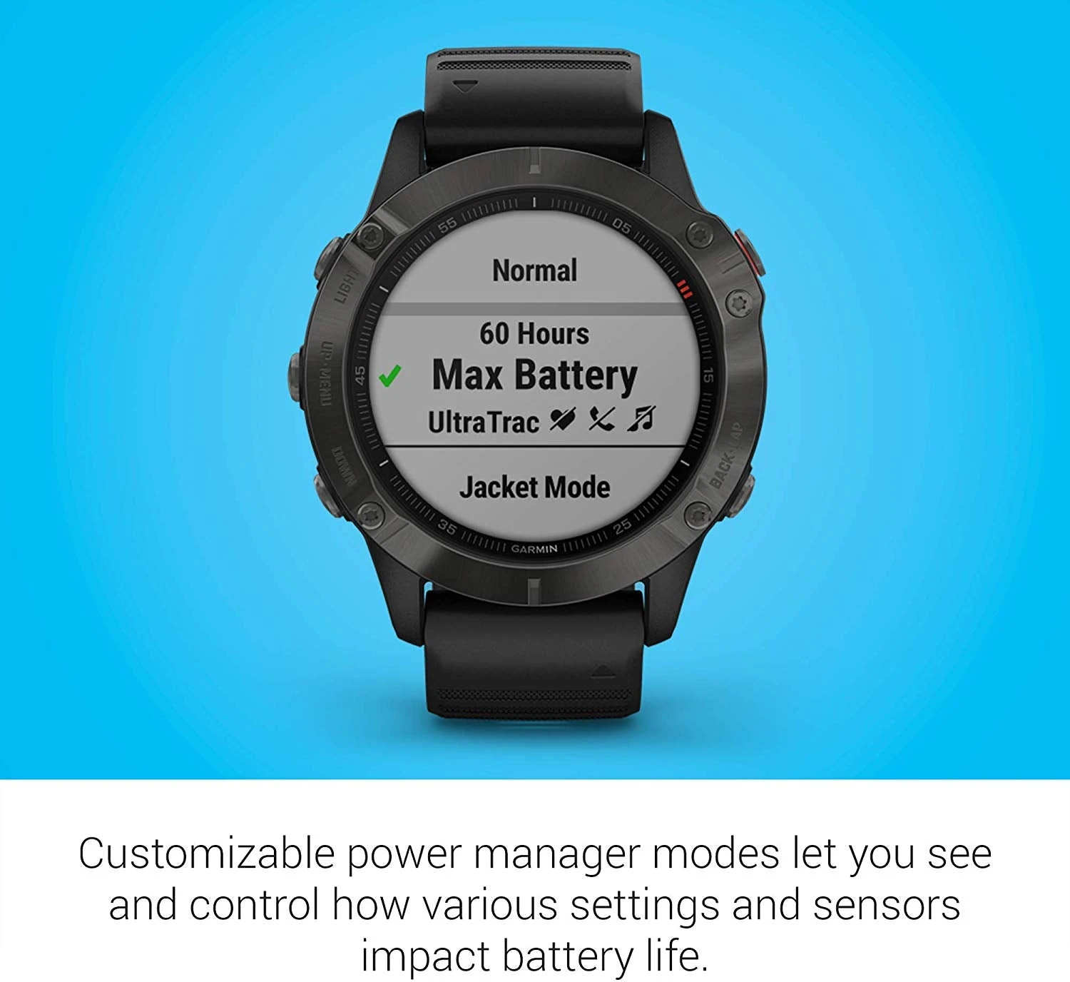 Garmin Fenix 6 GPS Watch - Sapphire Grey 7 Garmin Fenix 6 GPS Watch - Sapphire Grey - Image 5