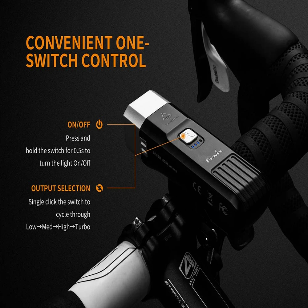 Fenix BC25R USB Rechargable Bicycle Light 6 Fenix BC25R USB Rechargable Bicycle Light - Image 4
