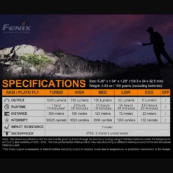 Fenix C7 Luminus SST70 Cool White LED Flashlight - Black -Camping And Hiking C7 life 03
