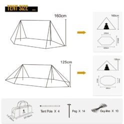 OneTigris Roc Shield Bushcraft Tent (New TC Version) 13 OneTigris Roc Shield Bushcraft Tent (New TC Version) -Camping And Hiking CE BHS04 TC A 08