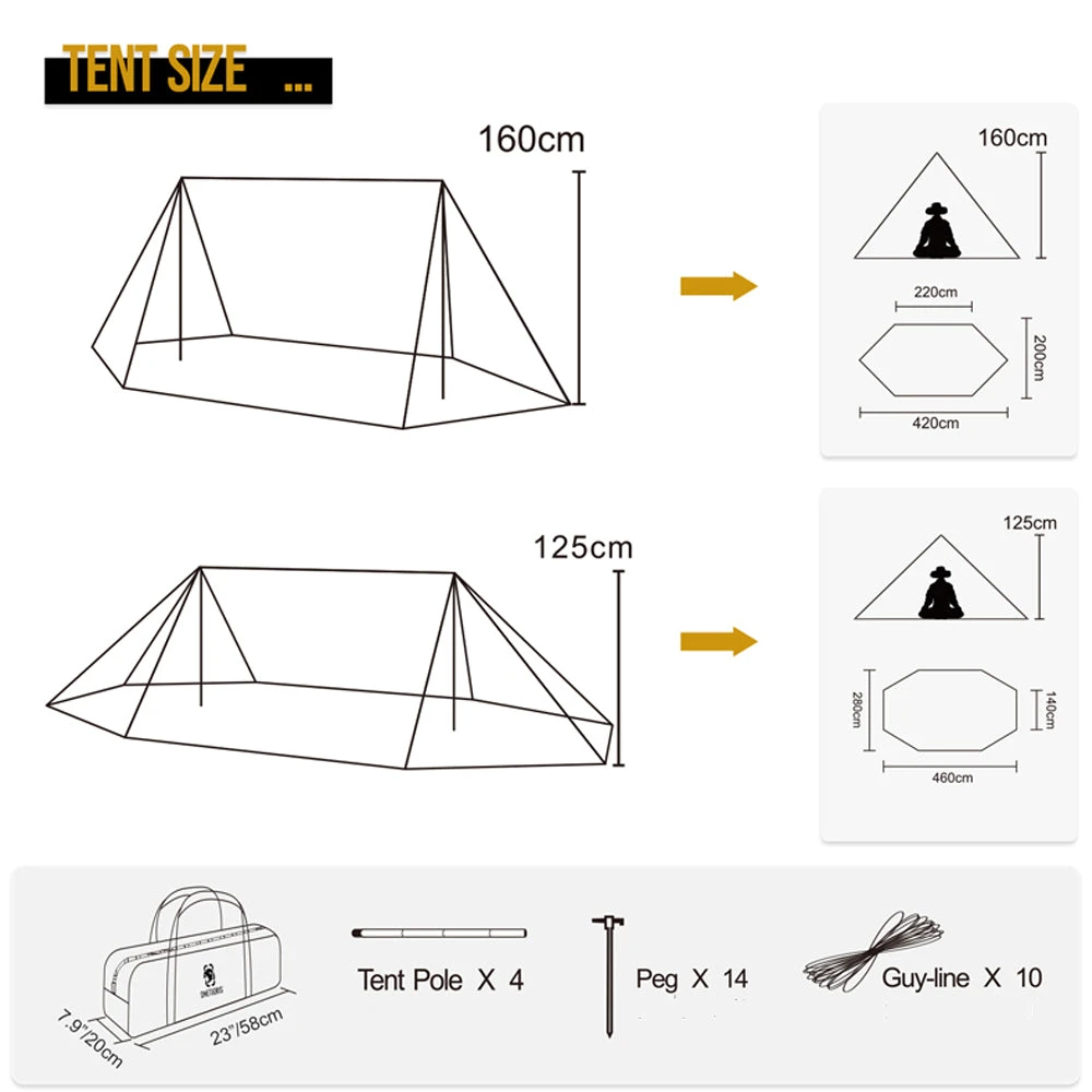 OneTigris Roc Shield Bushcraft Tent (New TC Version) 8 OneTigris Roc Shield Bushcraft Tent (New TC Version) - Image 6