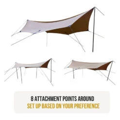 OneTigris Bulwark Rain Fly Camping Tarp - T/C Version -Camping And Hiking CE HTM01 TC A 06