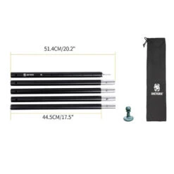 OneTigris Tent Pole Set Black 9 OneTigris Tent Pole Set Black -Camping And Hiking CE ZPG08 BK 04
