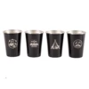 Camp Leader 4 Pcs Stainless Steel Cup - Black -Camping And Hiking CL01 BLK 02