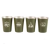 Camp Leader 4 Pcs Stainless Steel Cup - Green 1 Camp Leader 4 Pcs Stainless Steel Cup - Green -Camping And Hiking CL01 GRN 02