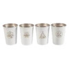 Camp Leader 4 Pcs Stainless Steel Cup - White 2 Camp Leader 4 Pcs Stainless Steel Cup - White -Camping And Hiking CL01 WHT 02