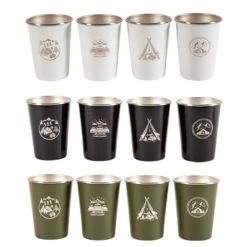 Camp Leader 4 Pcs Stainless Steel Cup - Green 10 Camp Leader 4 Pcs Stainless Steel Cup - Green -Camping And Hiking CL01 WHT 03 41132789 260a 47c0 a775 b1d31267ff60