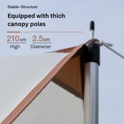 Adventurer Tanxianzhe Waterproof Awning Anti-tearing Sunshade Tarp Outdoor Camping Tan -Camping And Hiking CLEARANCEADVENTURER