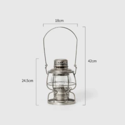 Thous Winds Railroad Kerosene Lamp Vintage Silver -Camping And Hiking Dimension eb653640 cba7 4055 8df4 c2df6904a09a
