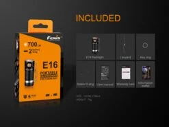Fenix E16 XP-L Hi Neutral White LED Flashlight BLACK 700 Lumen 26 Fenix E16 XP-L Hi Neutral White LED Flashlight BLACK 700 Lumen -Camping And Hiking Fenix E16 Flashlight Included