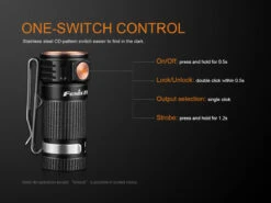 Fenix E16 XP-L Hi Neutral White LED Flashlight BLACK 700 Lumen 19 Fenix E16 XP-L Hi Neutral White LED Flashlight BLACK 700 Lumen -Camping And Hiking Fenix E16 Flashlight Switch