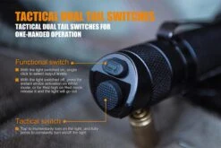 Fenix TK25 RED LED Flashlight -Camping And Hiking Fenix TK25 Red Tactical Flashlight switches