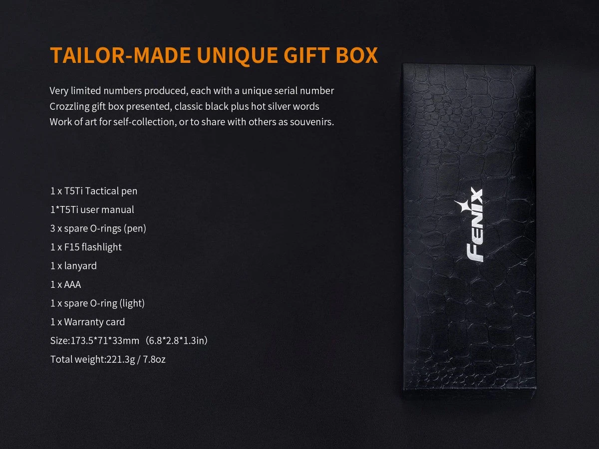 Fenix T5TI Tactical Pen & 15TH F/Light Set Grey 9 Fenix T5TI Tactical Pen & 15TH F/Light Set Grey - Image 7