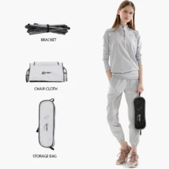 Hewolf Space Medium Aluminum Alloy Foldable Chair -Camping And Hiking HW J2049 BLK 7