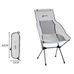 Hewolf Space Large Aluminum Alloy Foldable Chair -Camping And Hiking HW J2072 GRY 2