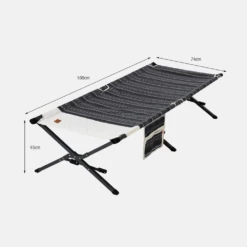 KZM Wide Black Cot -Camping And Hiking K8T3C005 4