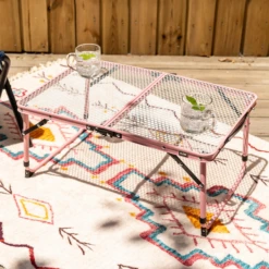 KZM Iron Mesh Slim Mini Table - Black -Camping And Hiking K8T3U011 7 600x600 becc01a6 d57c 4c66 afe4 3a06b0d86076