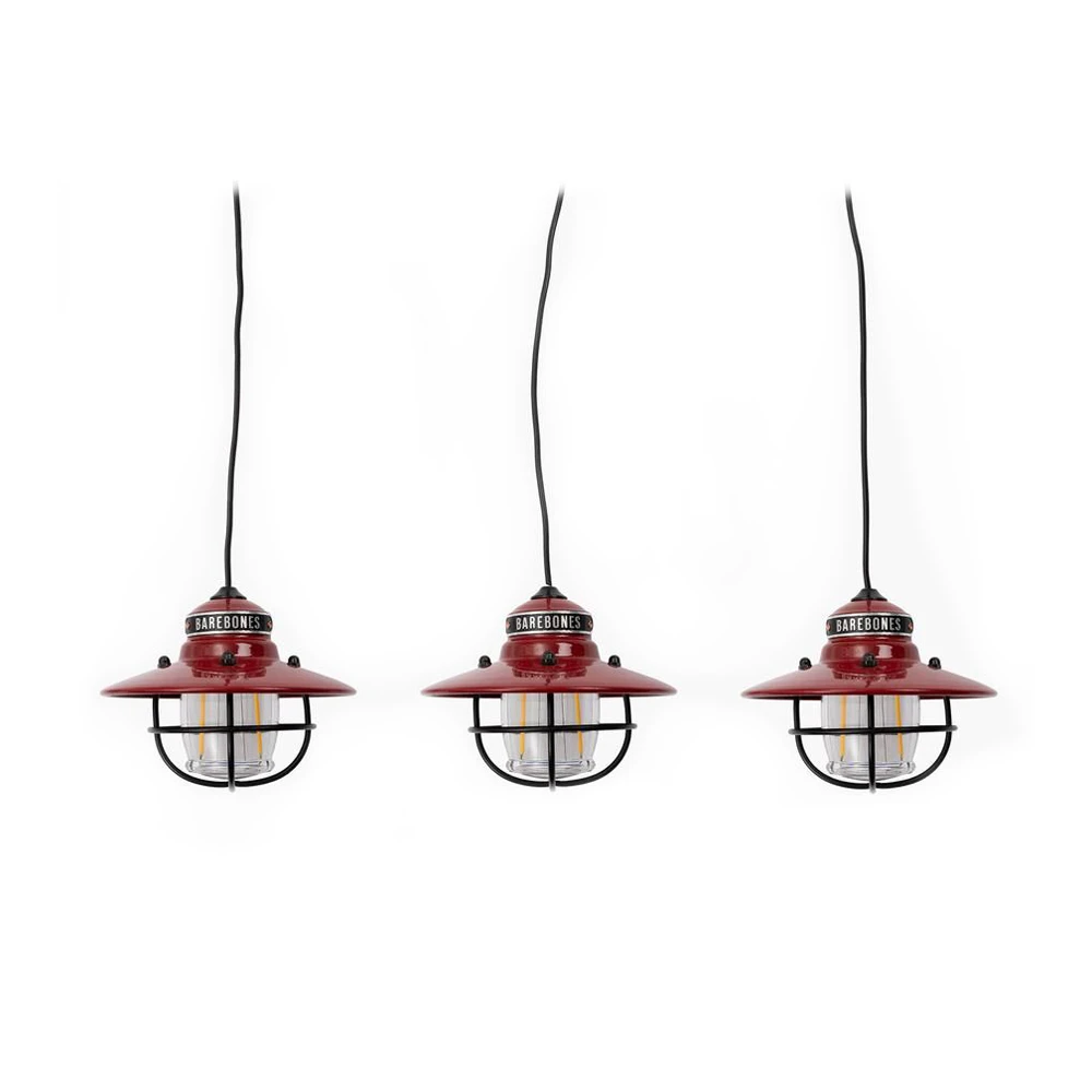 Barebones Edison String Lights Red 3 Barebones Edison String Lights Red