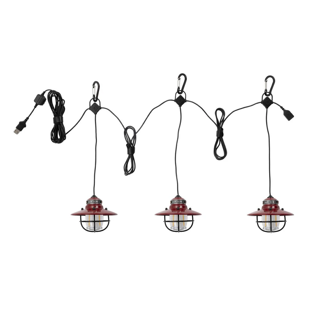 Barebones Edison String Lights Red 4 Barebones Edison String Lights Red - Image 2