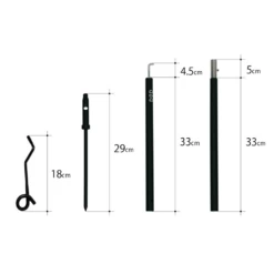 DoD Lantern Stand Set RX -Camping And Hiking LP1 753 BK 4