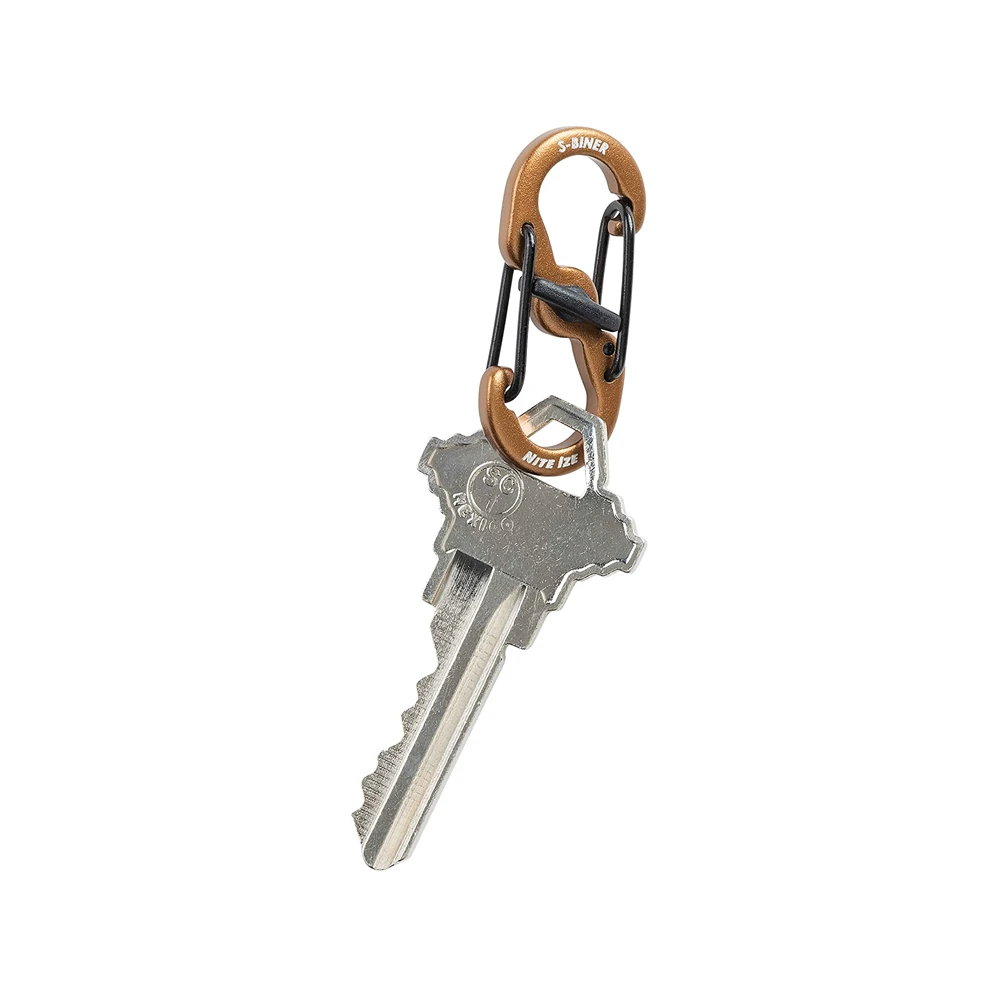 Nite Ize S-Biner® MicroLock® Aluminum - 5 Pack Coyote 4 Nite Ize S-Biner® MicroLock® Aluminum - 5 Pack Coyote - Image 2