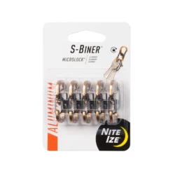 Nite Ize S-Biner® MicroLock® Aluminum - 5 Pack Coyote 11 Nite Ize S-Biner® MicroLock® Aluminum - 5 Pack Coyote -Camping And Hiking LSBMA 29BG 5R7 5