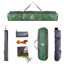 Hewolf Auto 3-4 Person Tent - Green -Camping And Hiking MON 1654 GRN 5