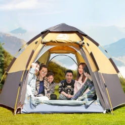 Hewolf 3-5 Person Automatic System Large Outdoor Camping Tent 24 Hewolf 3-5 Person Automatic System Large Outdoor Camping Tent -Camping And Hiking MON 1789 BLU 5