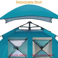 Hewolf Auto 4 Person Tent Teal -Camping And Hiking MON 2011 TEAL 8 600x600 d9a2104b c0aa 4478 86e1 23d1034b0ba0