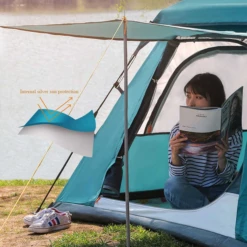 Hewolf Auto 4 Person Tent Teal -Camping And Hiking MON 2011 TEAL 9 600x600 e6675982 7639 4e42 8f82 f294c88196f7