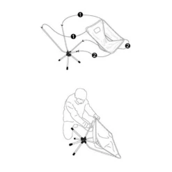 Camp Leader Ultra-light Portable Swivel Camping Chair -Camping And Hiking MON28 GY 6