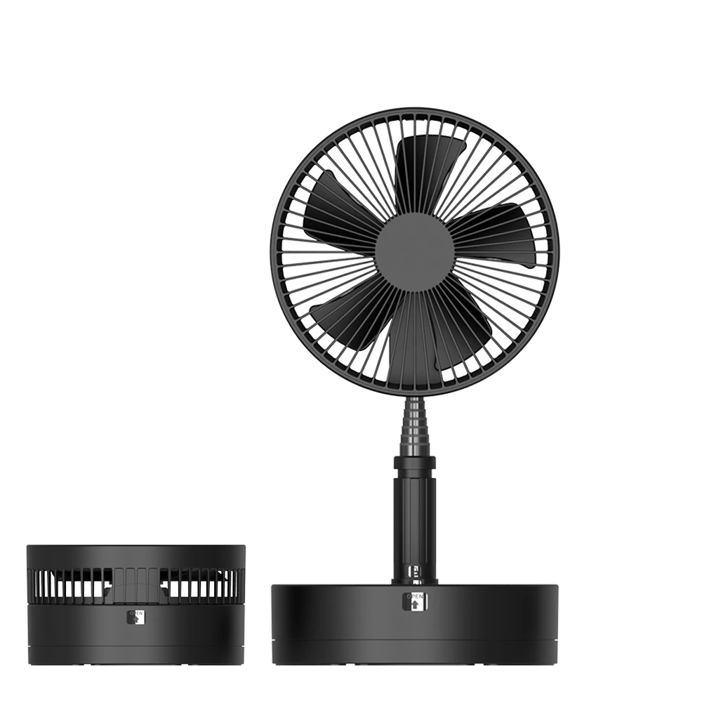 P10 Folding Retractable Camping Fan - Black 5 P10 Folding Retractable Camping Fan - Black - Image 3